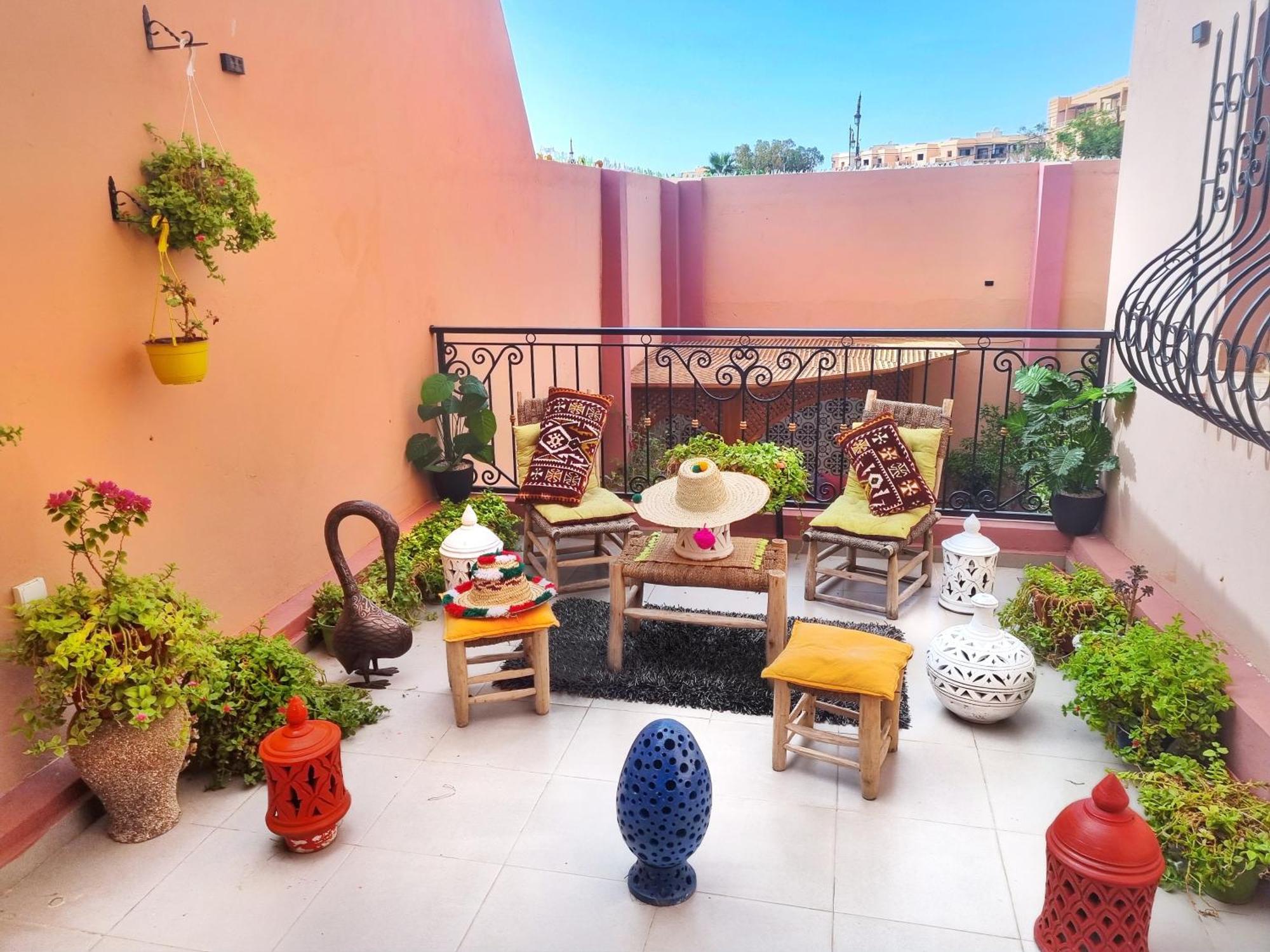 Oranger Family House City Center, Private Large House, Terasse Garden View, Free Parking Marrakesh Exterior foto